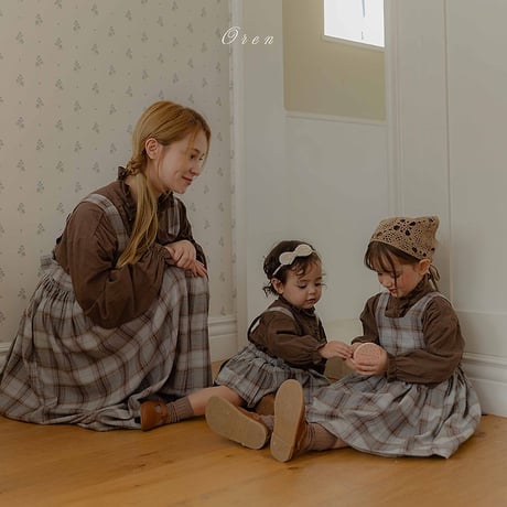 [予約] Leo Classic Check Dress (Mom)/ OREN by Hibyebebe