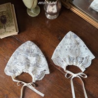 [予約] Lace bonnet/ marron