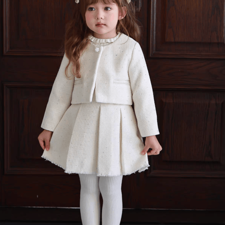 [予約] Ivory Jewel Jacket & Skirt Set