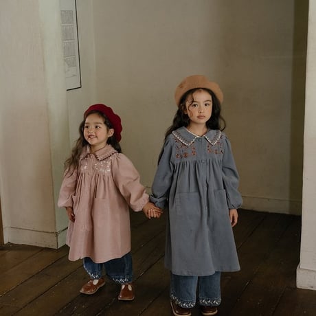 [予約] Camille corduroy dress/ OREN by Hibyebebe