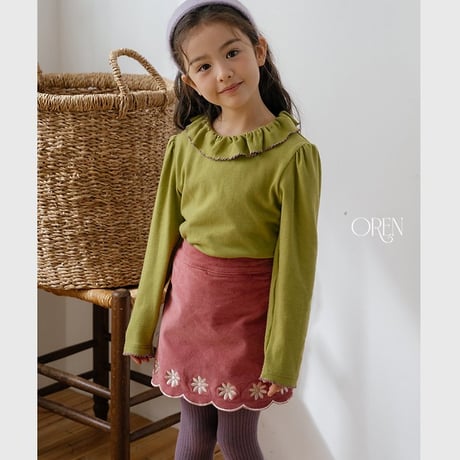 [予約] Bella Embroidered Culottes Pants/ OREN by Hibyebebe