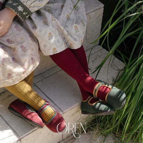 [予約] Marmont Cable Knit Tights/ OREN by Hibyebebe