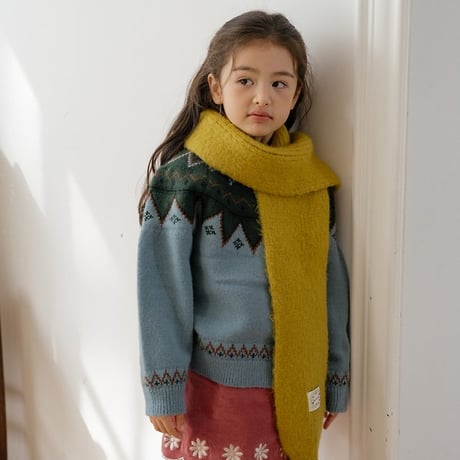 [予約] Merci Pom-Pom muffler/ OREN by Hibyebebe