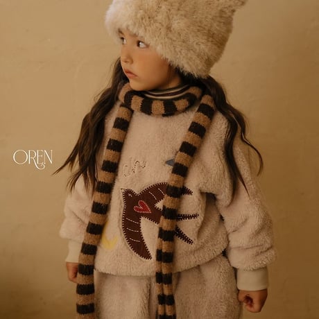 [予約] Ambre Striped muffler/ OREN by Hibyebebe