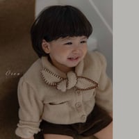 [予約]Manon knitted ribbon cardigan/ OREN by Hibyebebe