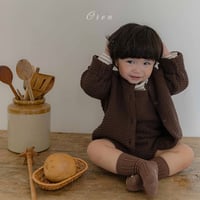 [予約]Bruno Knit Set (Cardigan + Overalls)/ OREN by Hibyebebe