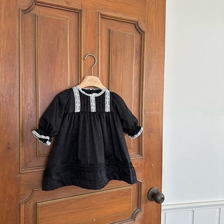[予約] Satin Pintuck Dress (Baby)/ Monbebe