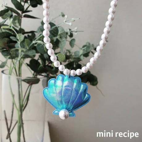[予約] Green shell necklace / Mini Recipe