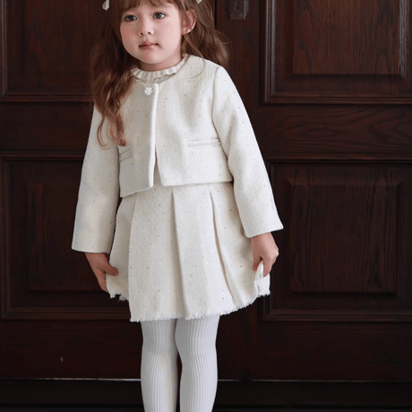 [予約] Ivory Jewel Jacket & Skirt Set