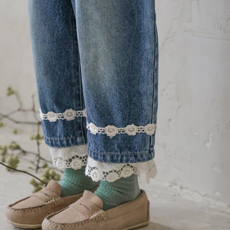 [予約] Ail denim Pants/ Puella FLO