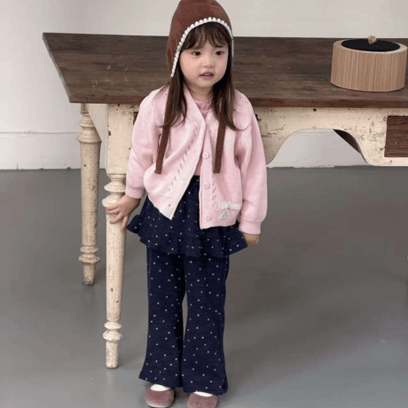 [予約] Macaron punching knit cardigan / aiai
