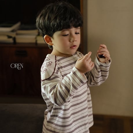[予約] Jane Stripe T/ OREN by Hibyebebe