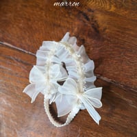 [予約] Candy Ribbon Headband/ marron
