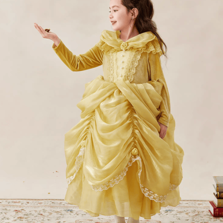 [予約] Golden Belle Princess Dress (&hairpin SET)