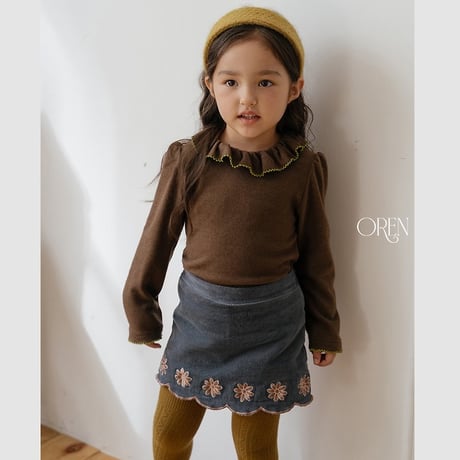 [予約] Bella Embroidered Culottes Pants/ OREN by Hibyebebe
