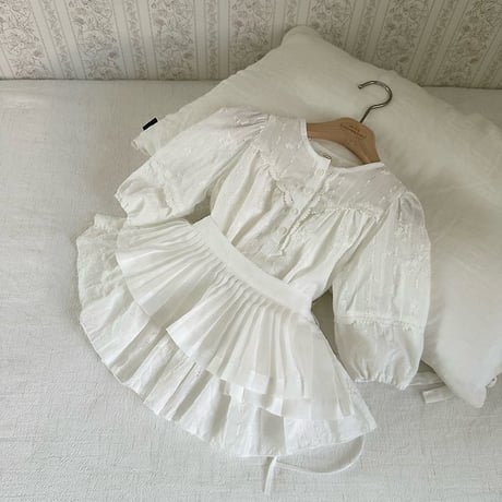 [予約] Layered Pleated Apron (kids) / Monbebe
