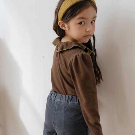 [予約] Blooming Ruffle Picot T-Shirt/ OREN by Hibyebebe