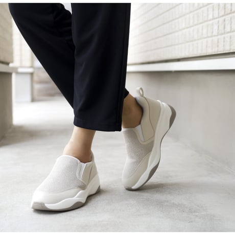 【2026年春夏新作】radiant shoes スニーカー スリッポン レディース 3E メッシュ ラメ 軽量 厚底