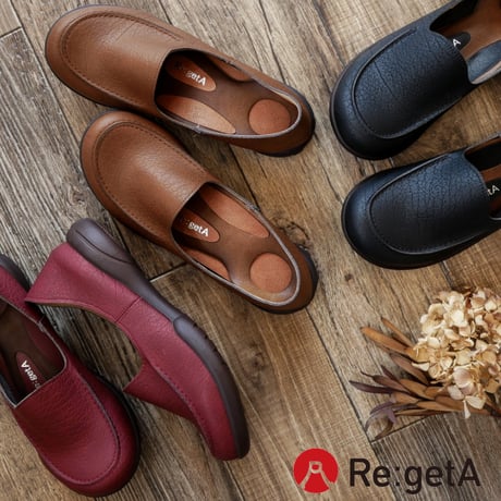 【2026年春/再入荷】Re:getA ローリングシューズ リゲッタ ローファー 日本製 スリッポンシューズ