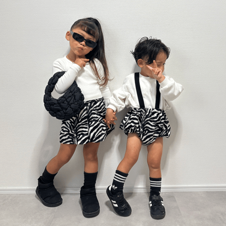 〈即納〉𝐎𝐫𝐢𝐠𝐢𝐧𝐚𝐥 ゼブラミニスカート&ベビーパンツ