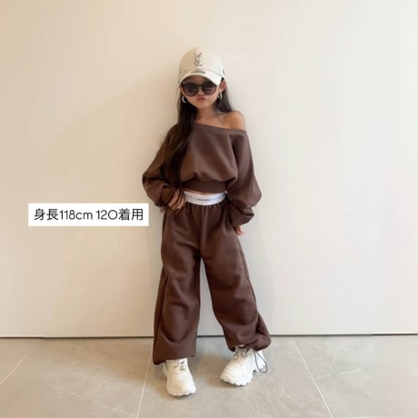 〈即納〉𝐎𝐫𝐢𝐠𝐢𝐧𝐚𝐥 ANONBABYスウェットパンツ【ブラウン】