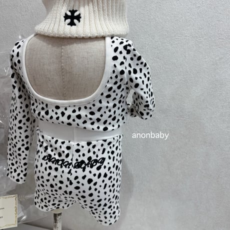 〈即納〉𝐎𝐫𝐢𝐠𝐢𝐧𝐚𝐥 ホワイトダルメシアン ロンtee／ショートパンツ