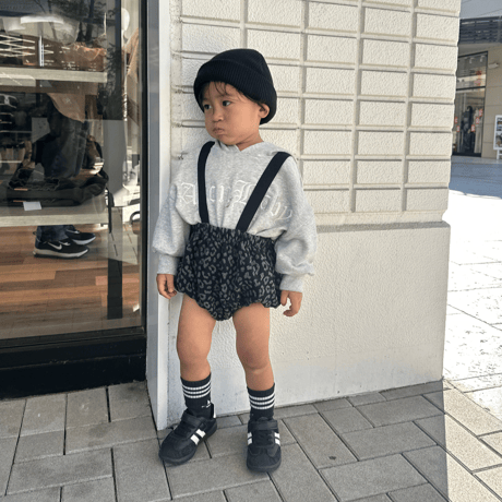 〈即納〉𝐎𝐫𝐢𝐠𝐢𝐧𝐚𝐥 ブラック×グレーレオパード ショートパンツ&ベビー