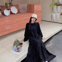 ◆予約◆ティアードスウェットロングワンピース