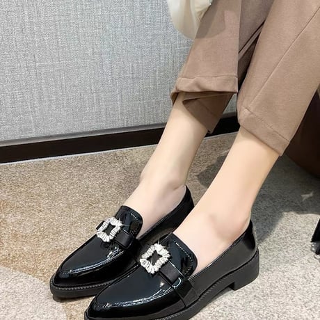 ◆予約◆ ジュエルバックルパテントローファー