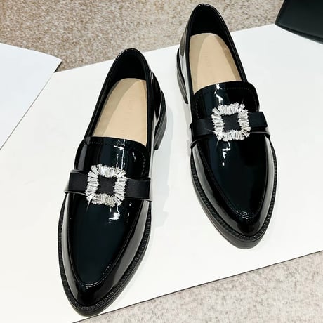 ◆予約◆ ジュエルバックルパテントローファー