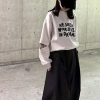 ◆予約◆ 袖スリットロゴプリントプルオーバー