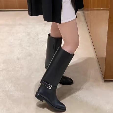 ◆予約◆サイドバックルロングブーツ