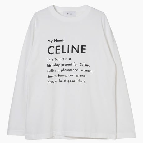 ◆予約◆ MY NAME LETTER LONG SLEEVE TEE