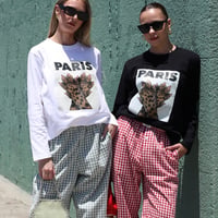 ◆予約◆ PARIS NAIL LEOPARD LONG SLEEVE TEE