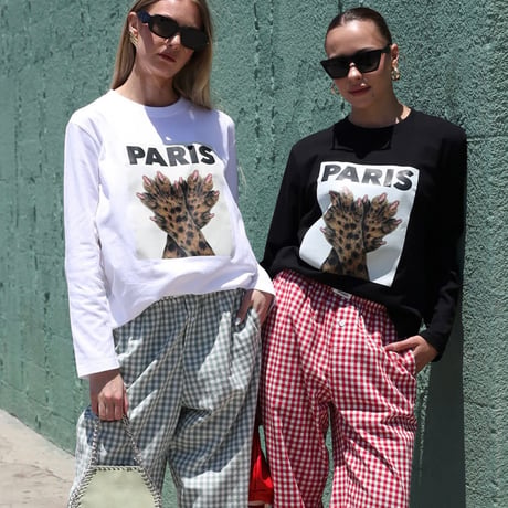 ◆予約◆ PARIS NAIL LEOPARD LONG SLEEVE TEE