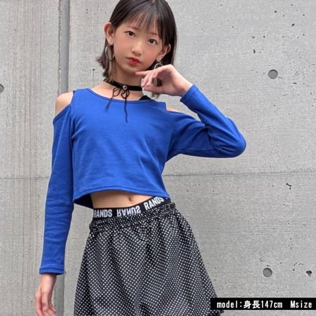 b5172　肩あきシンプルロンT