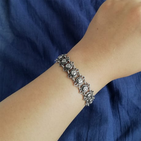フレンチ　シルバー　ブレスレット　フランスアンティーク