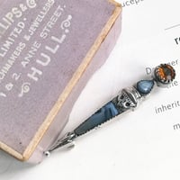 エドワーディアン　スターリングシルバー　スコティッシュアゲート　剣のブローチ　1909年