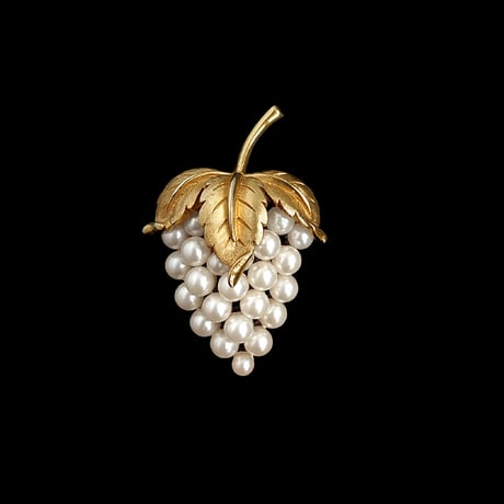 CROWN TRIFARI　クラウントリファリ　葡萄　パール　ブローチ