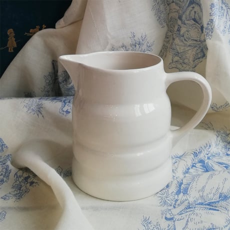 H.A.Wain and son Ltd / Melba Ware　バンデッド　ホワイト　ジャグ