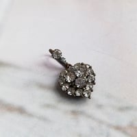 ヴィクトリアン　ペーストガラス　ハートのペンダントトップ