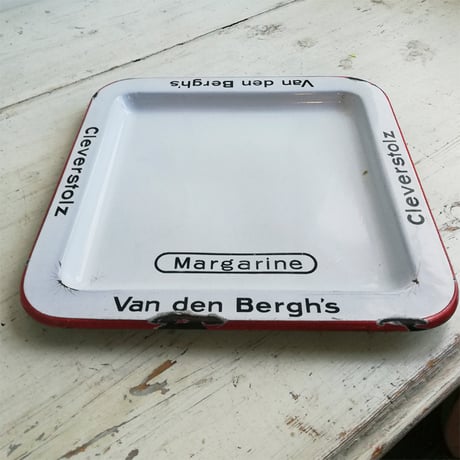 琺瑯製　Van den Bergh's　ショップ用　マーガリン　トレイ