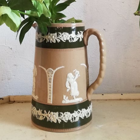 ヴィクトリアン　COPELAND SPODE　コープランド スポード　少年少女のジャグ