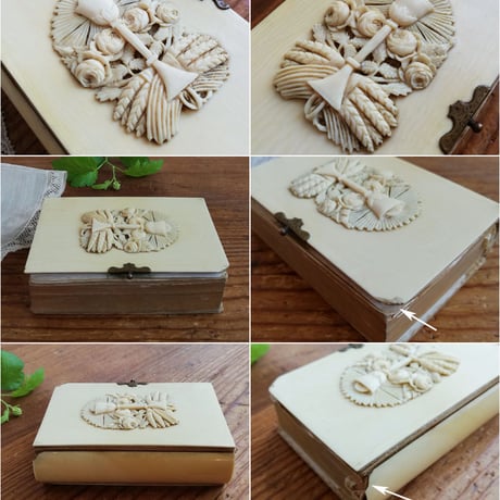 アイボリー　ミサ典書　聖書　薔薇と聖杯と麦の穂　1866年