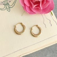 9Kゴールド　イエロー×ホワイトゴールド　フープピアス