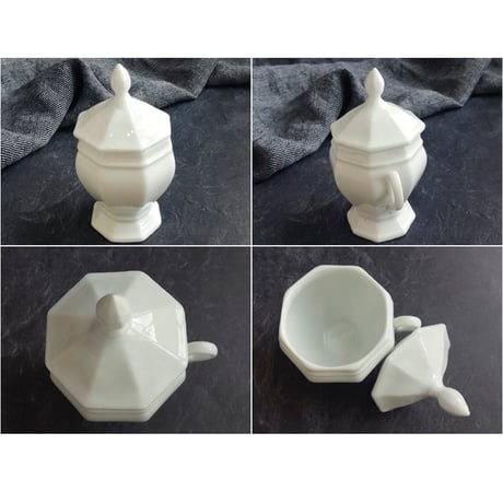 パリ窯　ポーセリン　オクトゴナル　クリームポット