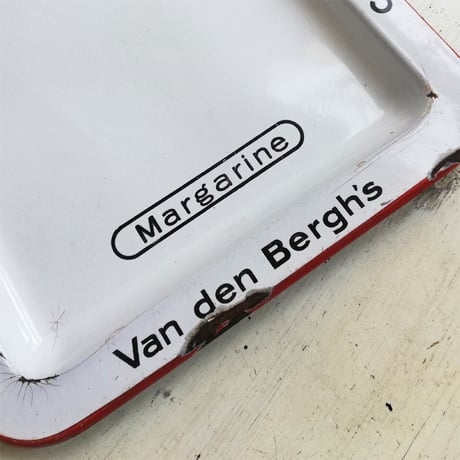 琺瑯製　Van den Bergh's　ショップ用　マーガリン　トレイ