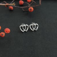 スコティッシュ　タブルハート　シルバー　ピアス
