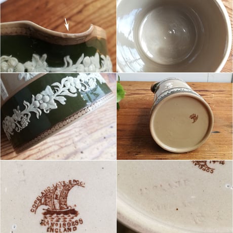 ヴィクトリアン　COPELAND SPODE　コープランド スポード　少年少女のジャグ