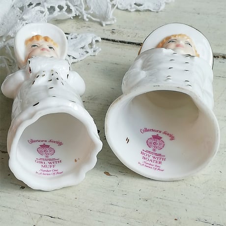 ROYAL WORCESTER　ロイヤル・ウースター　キャンドルスナッファー　Boy＆Girl